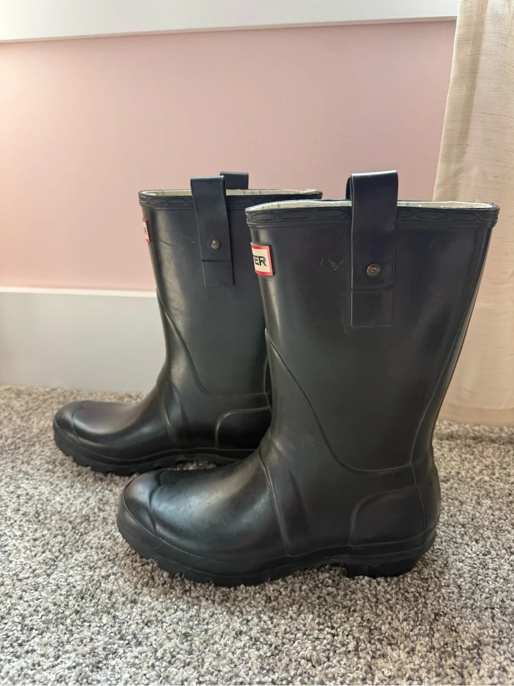 Hunter Original Short Rain Boots Black Women’s 6 - Picture 3 of 6